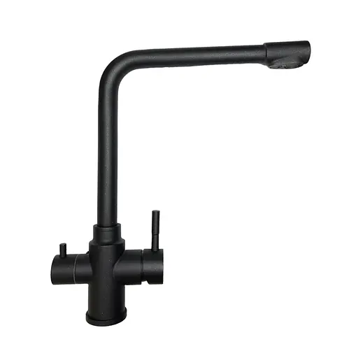 Смеситель для кухни под фильтр Adamant SA-021 чёрный металлик 02114, Черный - фото 2