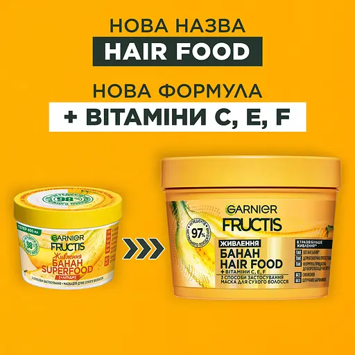 Маска Garnier Fructis Hair Food Banana для дуже сухого волосся 400 мл - фото 2