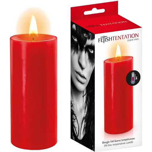 Низькотемпературна свічка Fetish Tentation SM, 10 см (червоний) - фото 2