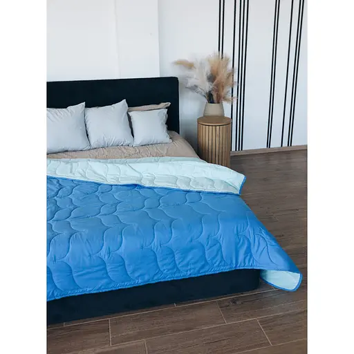 Покривало Sonex Tahiti двостороннє 240х220 см синьо-блакитне (SO102523) - фото 8