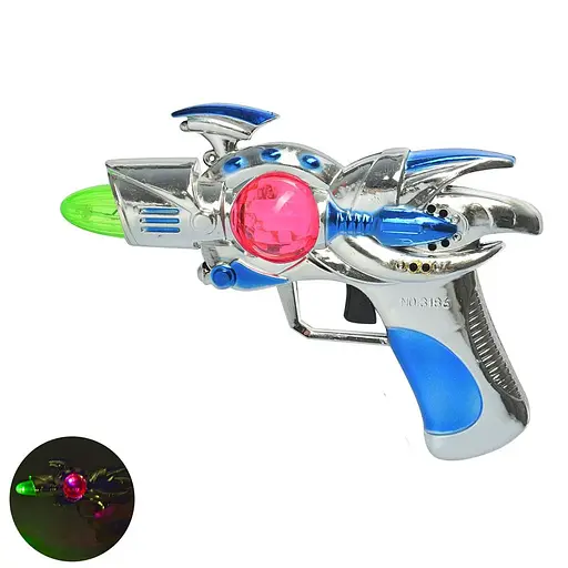 Пистолет, 16 см, звук, свет, 17x11x2 см (в ассортименте)