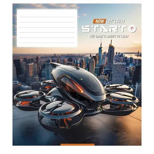 Тетрадь ученическая Let's start 018-3411L-5 в линию, 18 листов