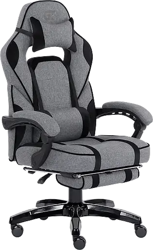Геймерское кресло GT Racer серое с черным (X-2749-1 Fabric Gray/Black Suede) - фото 3