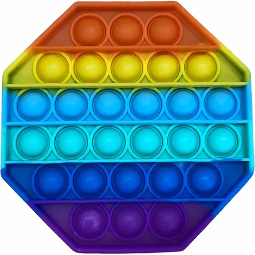 Сенсорна іграшка Pop it багатокутник різнокольоровий - фото 1