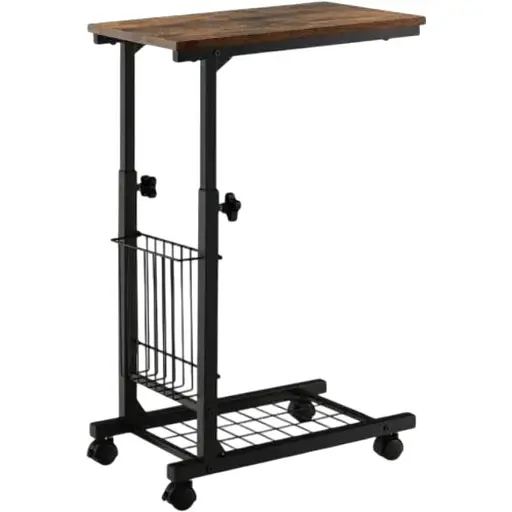 Журнальний столик приставний Costway Dragon з регулюванням висоти в стилі Loft