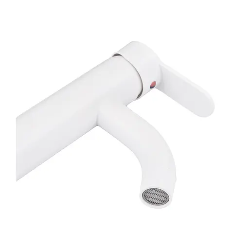 Змішувач для умивальника Plamix RAUL-001-B white PM0652, Білий - фото 2