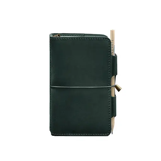 Шкіряний блокнот (Софт-бук) 3.0 зелений Crazy Horse - фото 7