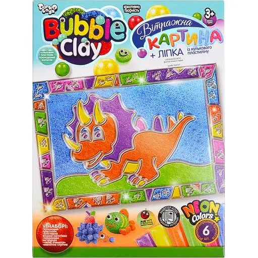 Набір для творчості "BUBBLE CLAY Вітражна картина" BBC-02U Danko Toys Микс - фото 1