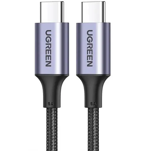 Кабель UGREEN US316 Type-C — Type-C 5 ампер 3 метри посилений (90120)