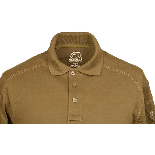 Теніска поло Defcon 5 Tactical Polo Short Sleeves with Pocket S Coyote brown - фото 6