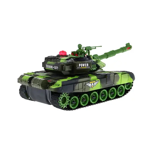 Танк Ramiz на дистанційному керуванні для дітей 3+ інтерактивні ефекти + постріл + пульт зелений 9993 - фото 5