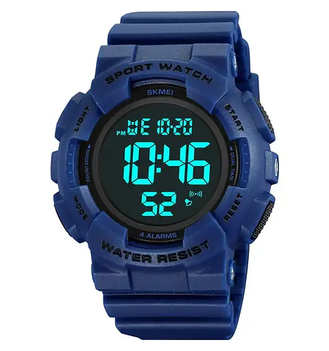 Чоловічий наручний спортивний годинник Skmei 2081 Синій з чорним - фото 3