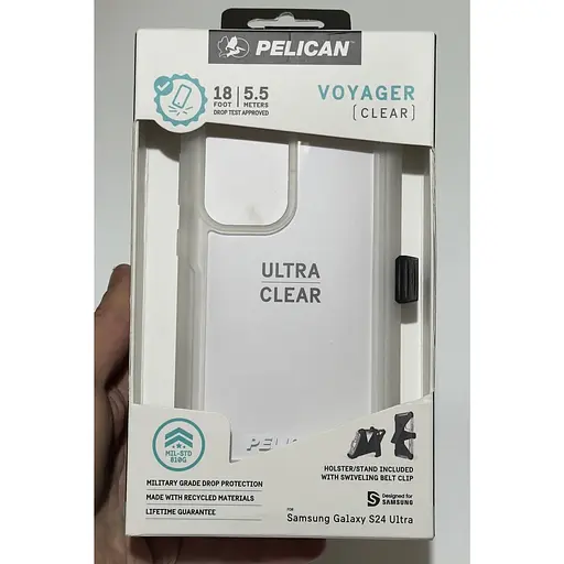 Протиударний чохол із кліпсою Pelican Voyager аналог OtterBox Defender для Samsung Galaxy S24 Ultra (6.8") Clear - фото 13