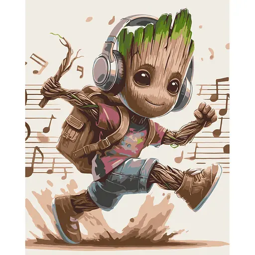 Картина по номерам "Музыкальный Грут" 16511-AC 40х50 см