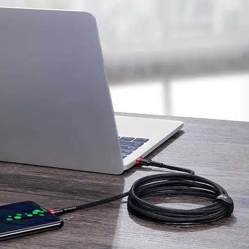 Дата кабель Baseus Cafule Type-C to Type-C PD2.0 100W (2m) (CATKLF-AL) Red / Black - фото 5