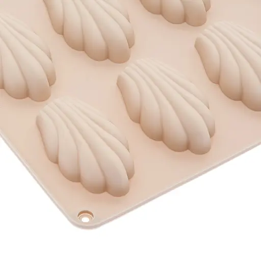 Форма силиконовая для выпечки печенья Мадлен на 18 ракушек 32х24х1.4 см C380, Kitchen Master Бежевый 87169 - фото 6