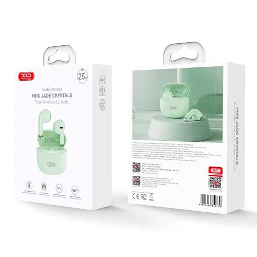 Наушники беспроводные XO X33 Yu Jing TWS bluetooth Headset зеленые - фото 4