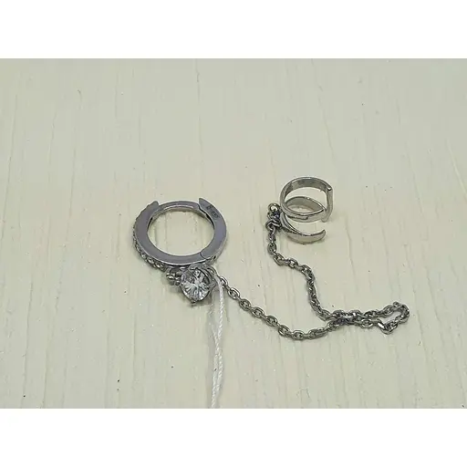 Срібна сережка-каффа Ірій на хелікс. 4998 - фото 3