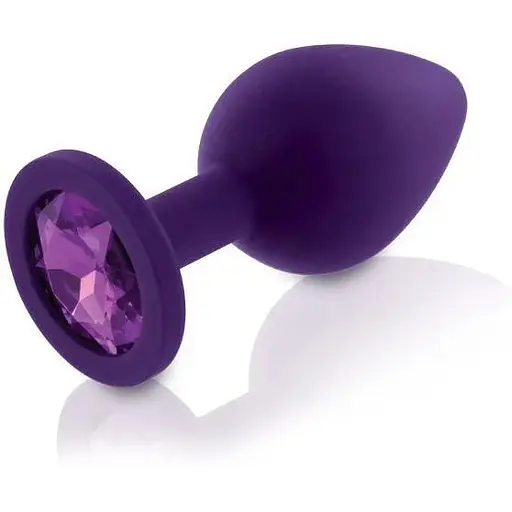 Набір анальних пробок із кристалом Rianne S: Booty Plug Set Purple діаметр 2.7 см 3.5 см 4.1 см - фото 5