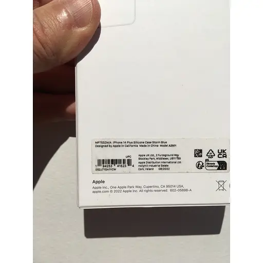 Оригинальный силиконовый чехол Apple Silicone Case MagSafe для iPhone 14 Plus (6.7") Storm Blue MPT53ZE/A - фото 5