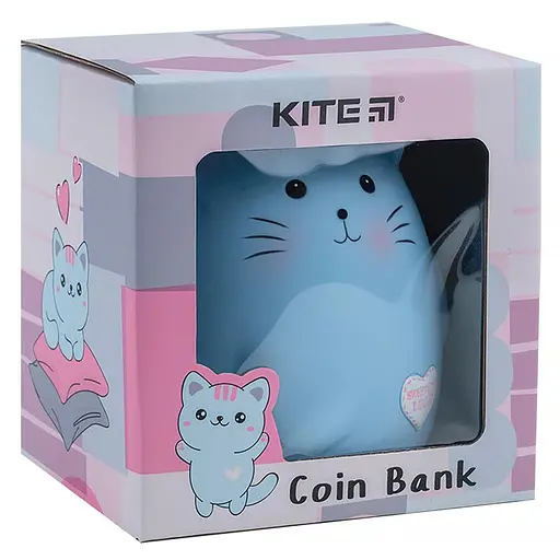 Копилка Kite Вlue Сat голубая - фото 2