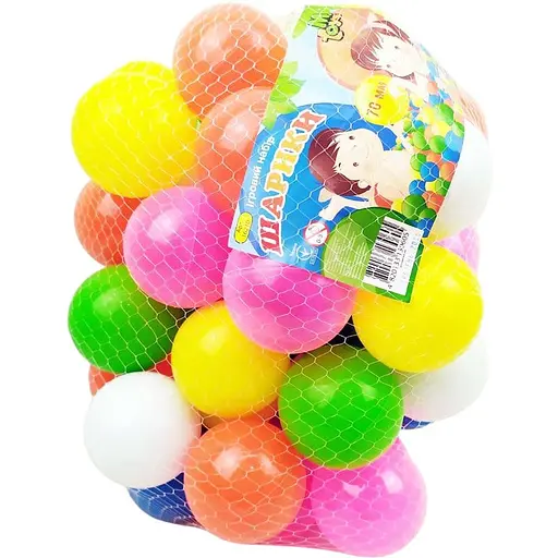 Кульки середні м’які, 70 мм, 50 шт. в сумці, 16210