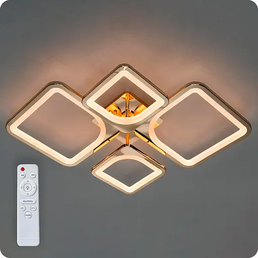 Люстра світлодіодна 517 Dlight з пультом 72Вт Золото (02133) - фото 1