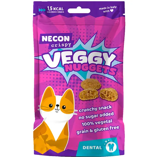 Лакомства для кошек функциональные Necon Cripsy Cat Veggy Nuggets Dental 85 г     