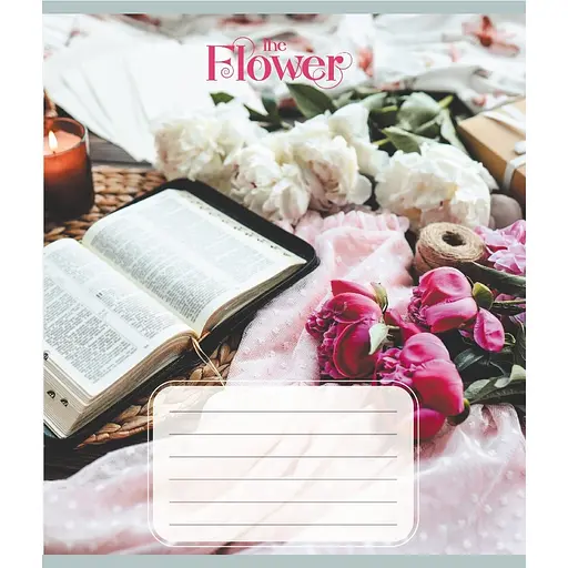 Зошит учнівський "Квіткові композиції" 060-610307K-3 в клітинку, 60 аркушів