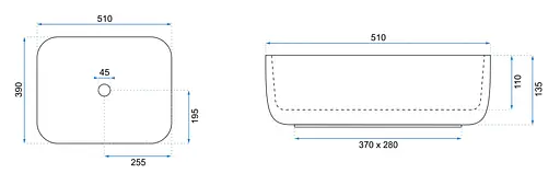 Умивальник Rea Demi slim накладний білий REA-U1953, Білий - фото 5