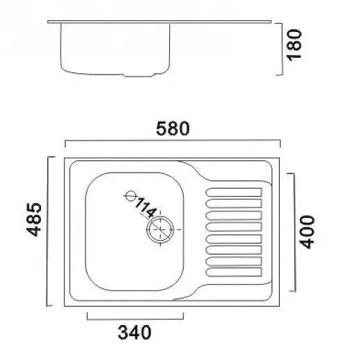 Мойка кухонная HAIBA 58x48 satin (HB0645) - фото 2