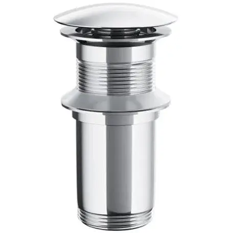 Донний клапан для умивальника Corsan click-clack хром без переливу MU03CH, Хром - фото 1