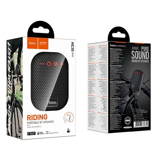 Портативная Bluetooth-колонка Hoco HC35 Fun outdoor riding BT speaker Черный - фото 2