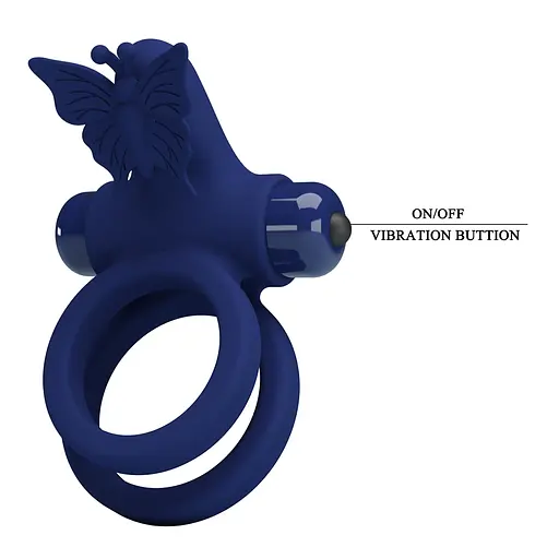 Виброкольцо Pretty Love Passionate Ring синий - фото 7