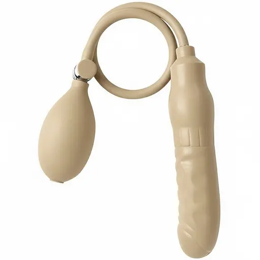 Надувний ділдо для анального розширення 12 см Тілесний K0009-2 - фото 1