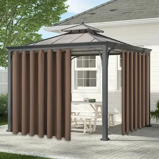 Штора уличная водонепроницаемая для беседки (2 х 1.45 м) Коричневый