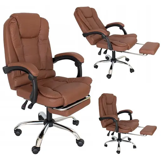 Офисное кресло с подставкой для ног Hanert Ergo Dark Brown - фото 1