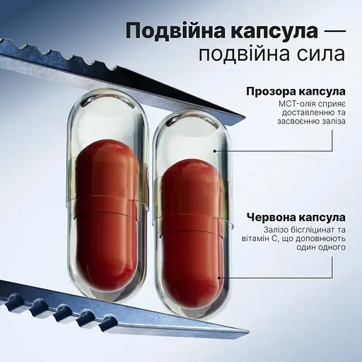 Залізо бісгліцинат Perla Helsa Liposomal Iron Vitamin C + MCT Oil 60 шт. - фото 3