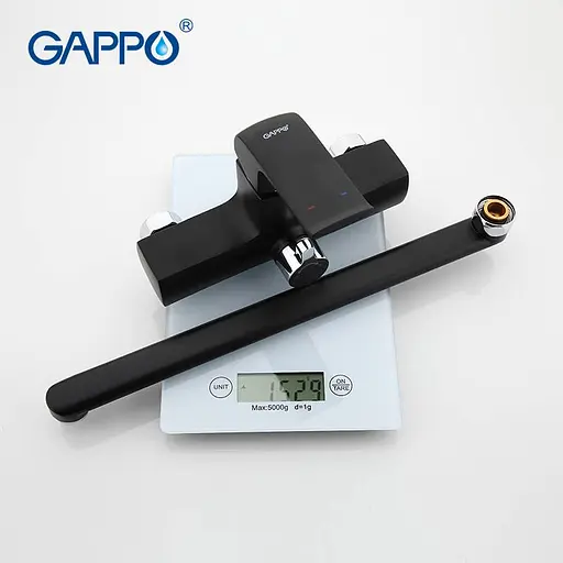 Смеситель для ванны длинный гусак черный Ø35 Gappo Aventador 1/8 G2250 Черный матовый - фото 5