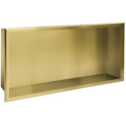 Вбудована полиця Rea 30x60 brushed gold з обідком REA-05608, Золотий - фото 1