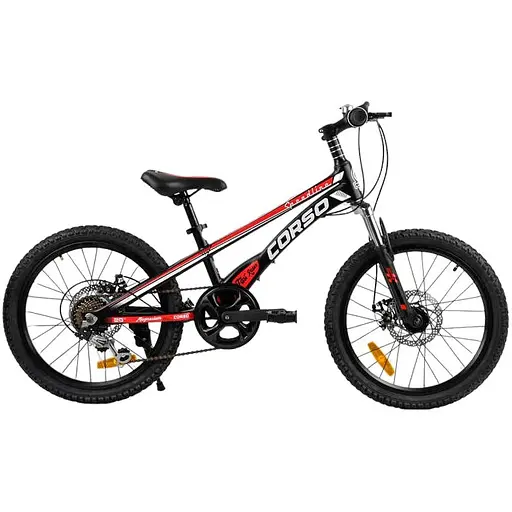 Спортивний велосипед дитячий Corso 118х19.5х65 см чорний 255960