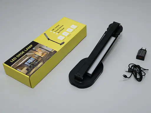 Компактний світлодіодний настільний нічний світильник, 14 Вт, чорний - фото 4