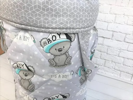 Корзина для игрушек Moontime "Тедди серые" - фото 3