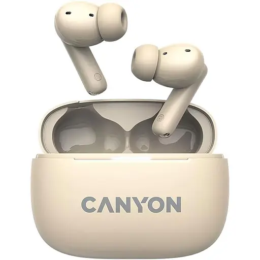 Навушники Canyon TWS headset OnGo TWS-10 ANC+ENC Beige (CNS-TWS10BG) - фото 1
