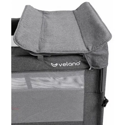 Кровать-манеж VELANO Tino со вторым ярусом и пеленатором Dark grey (46160) - фото 3