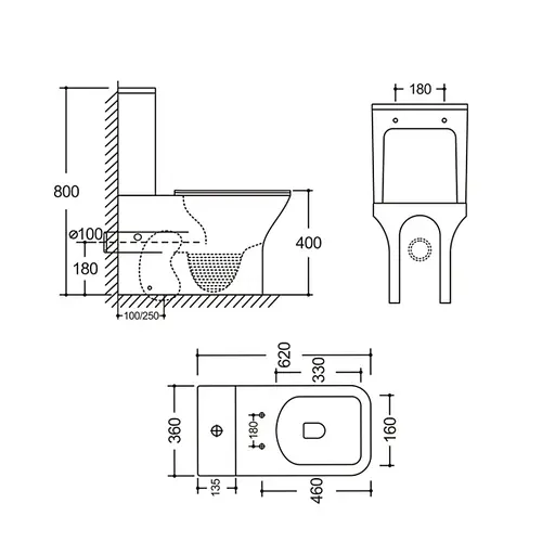 Унитаз-компакт Mixxus Style-0403-R 620x360x800 мм, Rimless MI6727, Белый - фото 7