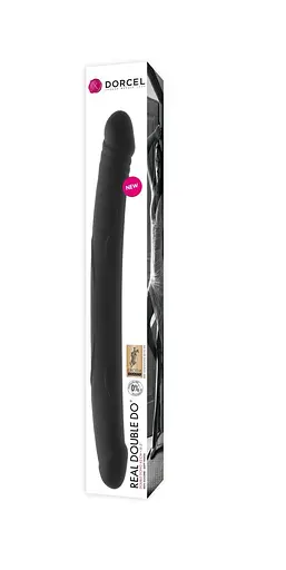 Фалоімітатор двосторонній Dorcel Real Double Do Black, діаметр 4 см, довжина 42 см - фото 2