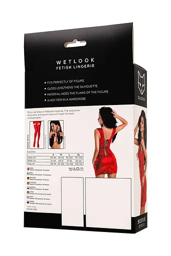 Сукня Wetlook Glossy Bessie XL (червоний) - фото 8