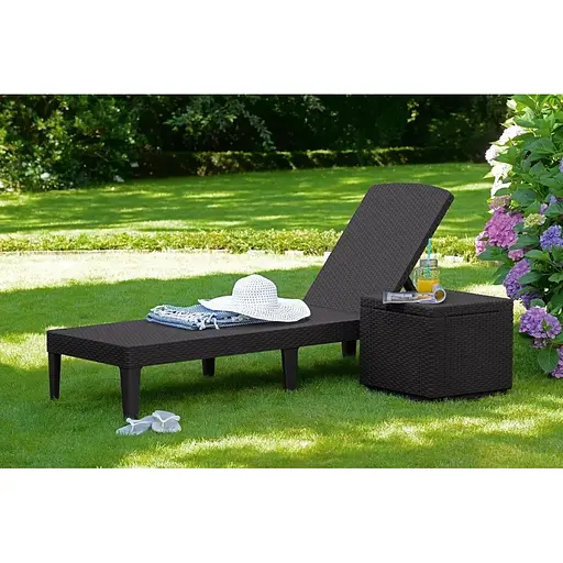 Шезлонг пластиковий Keter Jaipur Sun lounger, віскі коричневий - фото 2