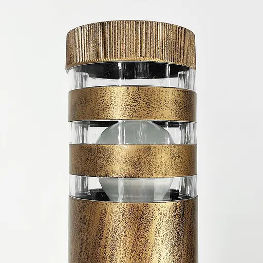 Видовжений вуличний світильник в корпусі кольору застаріле золото | Line F | Арт. 8021 80CM BG (стовп) - фото 5